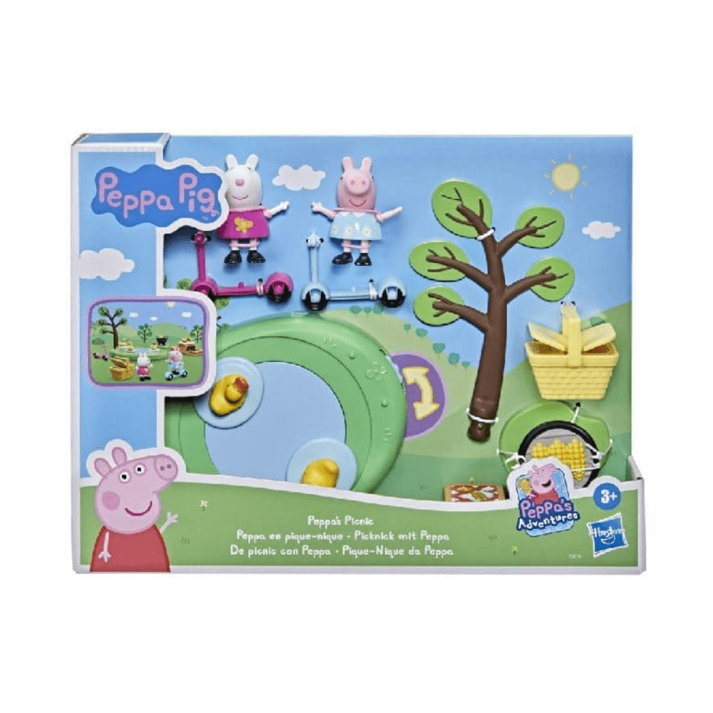 Peppa’s Adventures Picnic Playset in box with Peppa and George figures