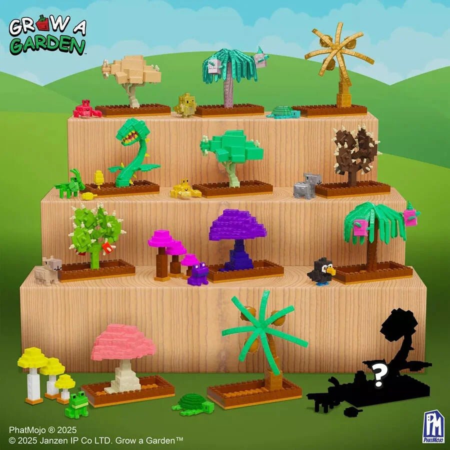 Buildable rare crops bundle scene with many colorful plants in a wooden enclosure