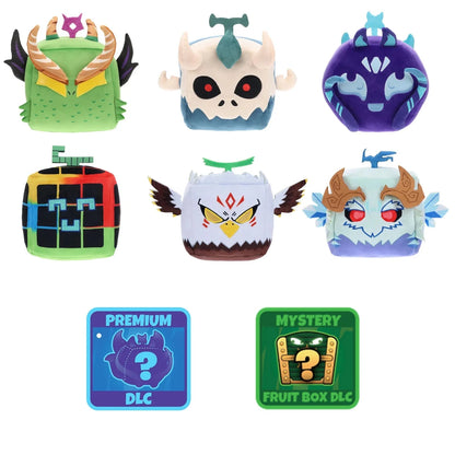 Set of plush Blox Fruits mystery box characters, assorted colors and faces