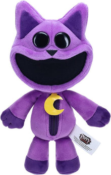 Collectible plush critter, purple catnap-style with embroidered face and tag
