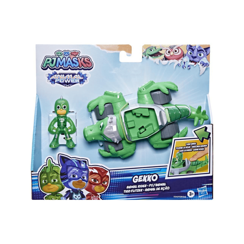 Gekko Car Light - Up Racer With Gekko Action Figure - Pjmasks - The Toy Store