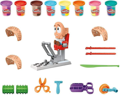 Play-Doh Crazy Cuts stylist set with colored compound tubs and accessory tools