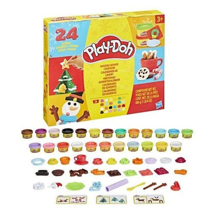 Play-Doh 24-tägiger Adventskalender mit kleinen Töpfchen und Bastelzubehör