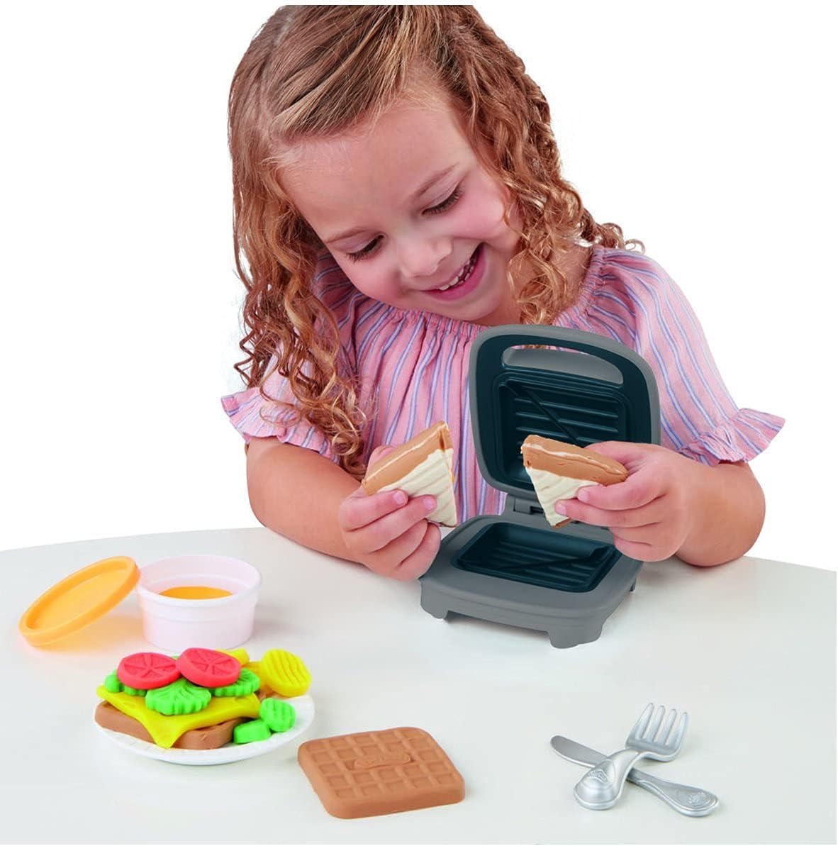 Kitchen Creations Cheesy Sandwich Play Food Set - Playdoh - The Toy Store