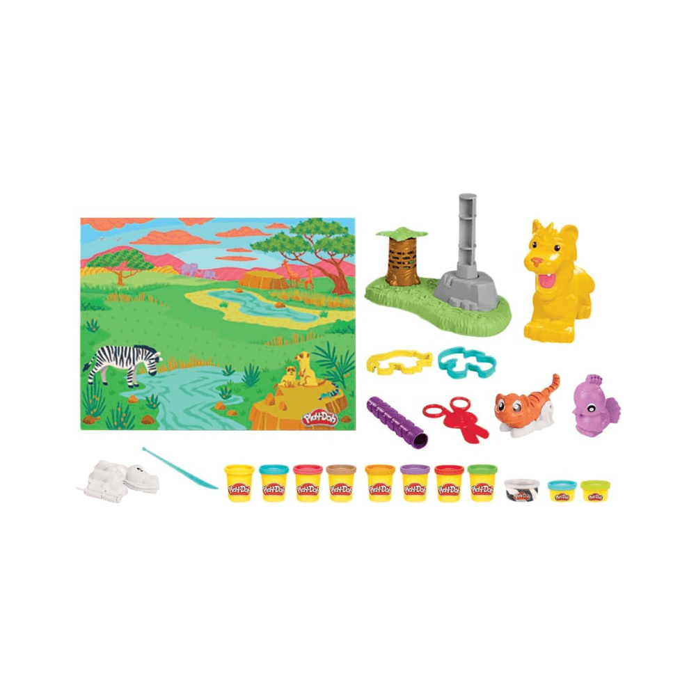 King of The Jungle, Animal - Themed Playset - Playdoh - The Toy Store