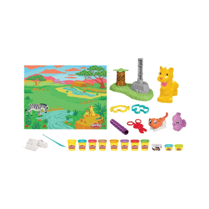 King of The Jungle, Animal - Themed Playset - Playdoh - The Toy Store