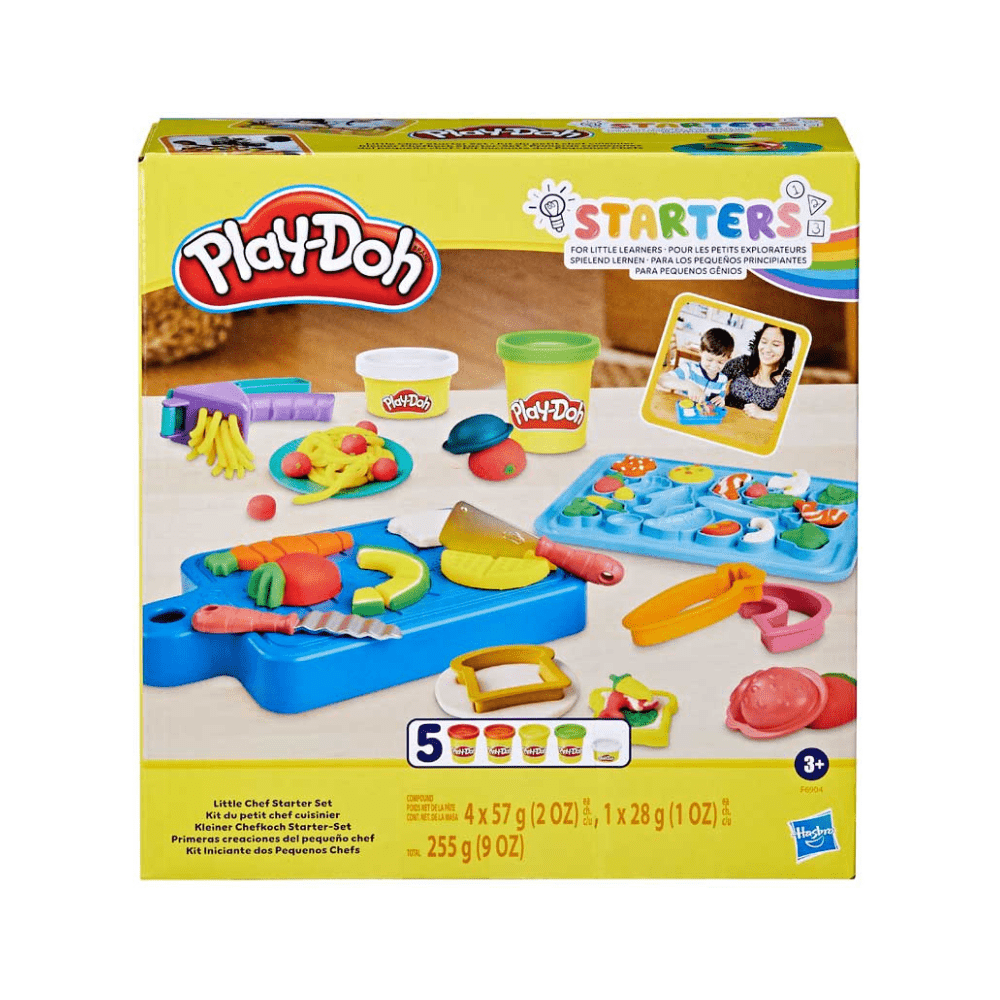 Play-Doh Little Chefs starter dough set retail box with modeling tools
