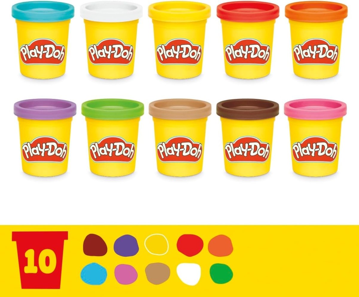 Play-Doh Knetmasse in Bechern, farbiges 10er-Set für den Grill-Spaß