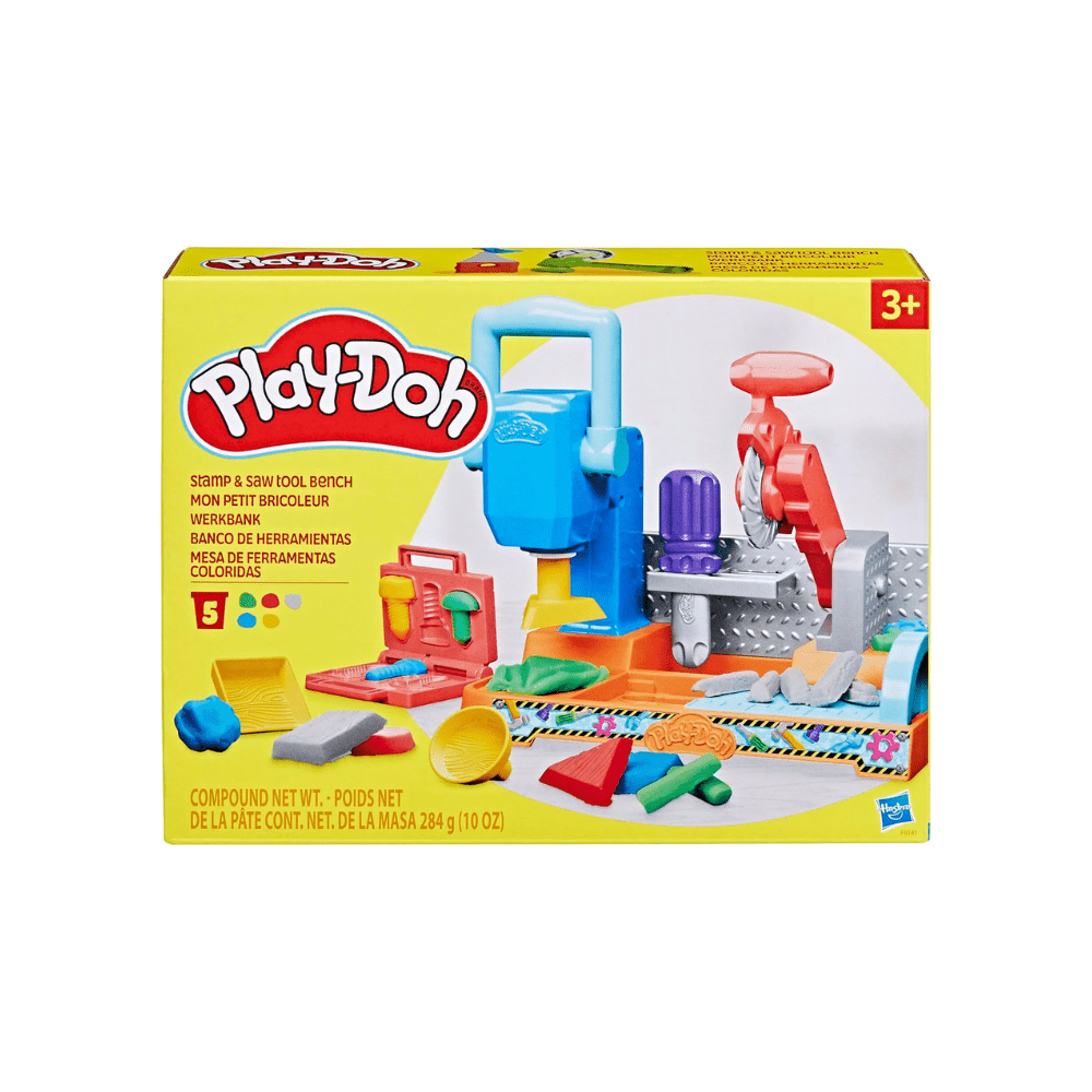 Stamp & Saw Tool Bench Dough Set - Playdoh - The Toy Store