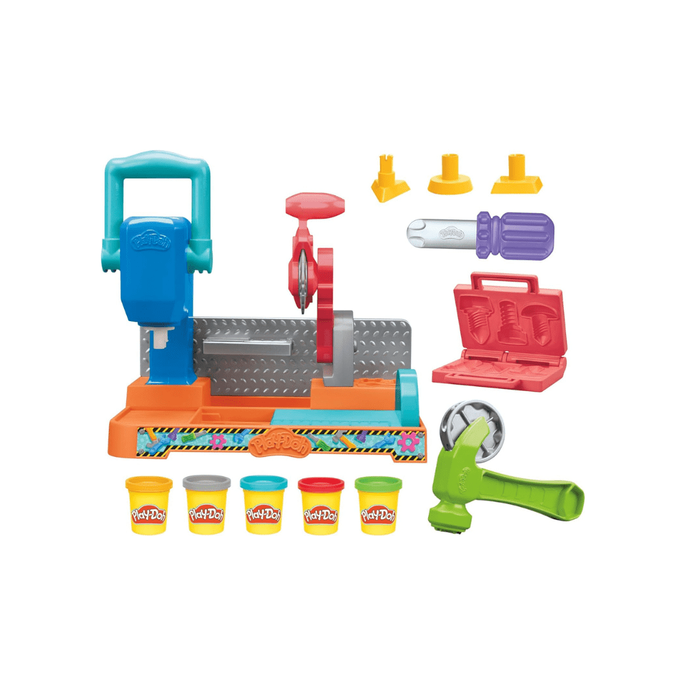 Stamp & Saw Tool Bench Dough Set - Playdoh - The Toy Store