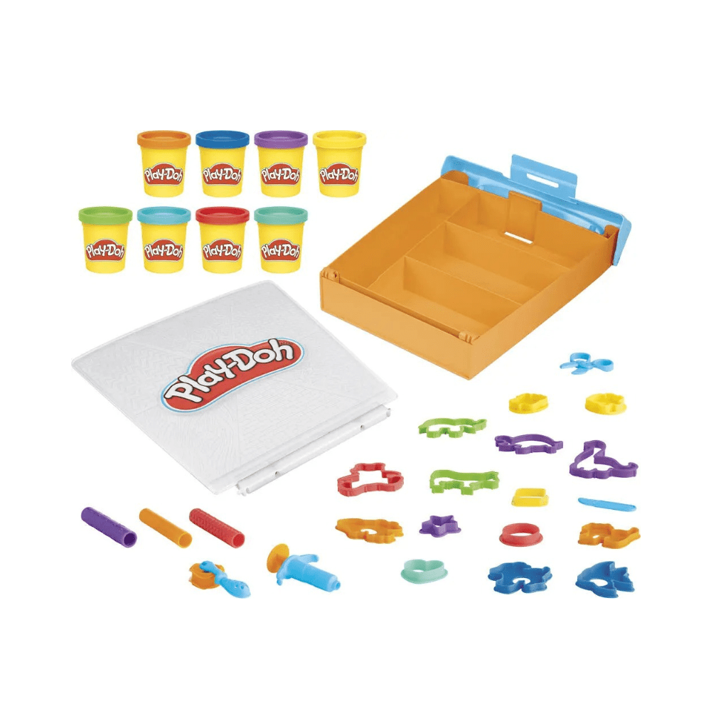 Super Animal accessory set with Play-Doh tubs, molds, and tool pieces
