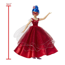 Marinette doll standing pose, red polka-dot dress with white tulle wings and red shoes