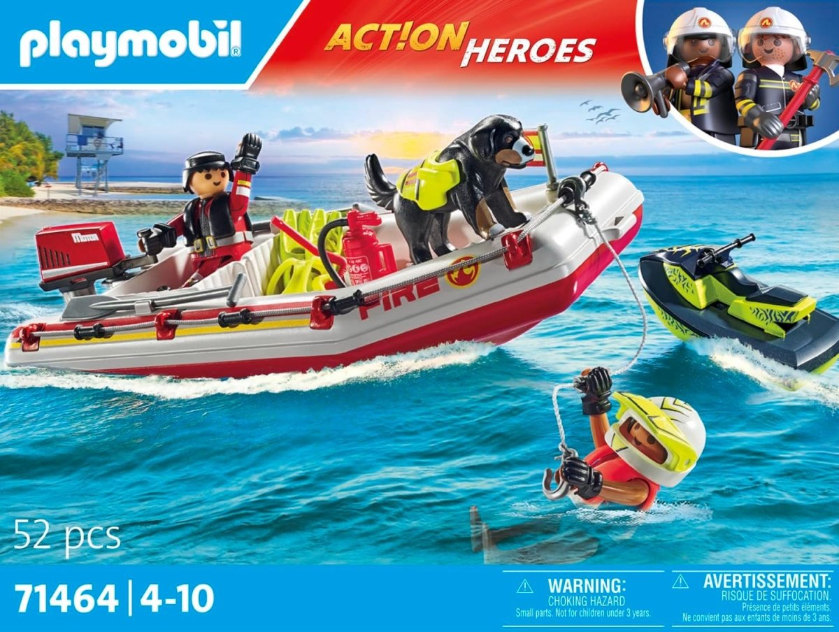 Action Heroes Fireboat With Aqua Scooter - Playmobil - The Toy Store