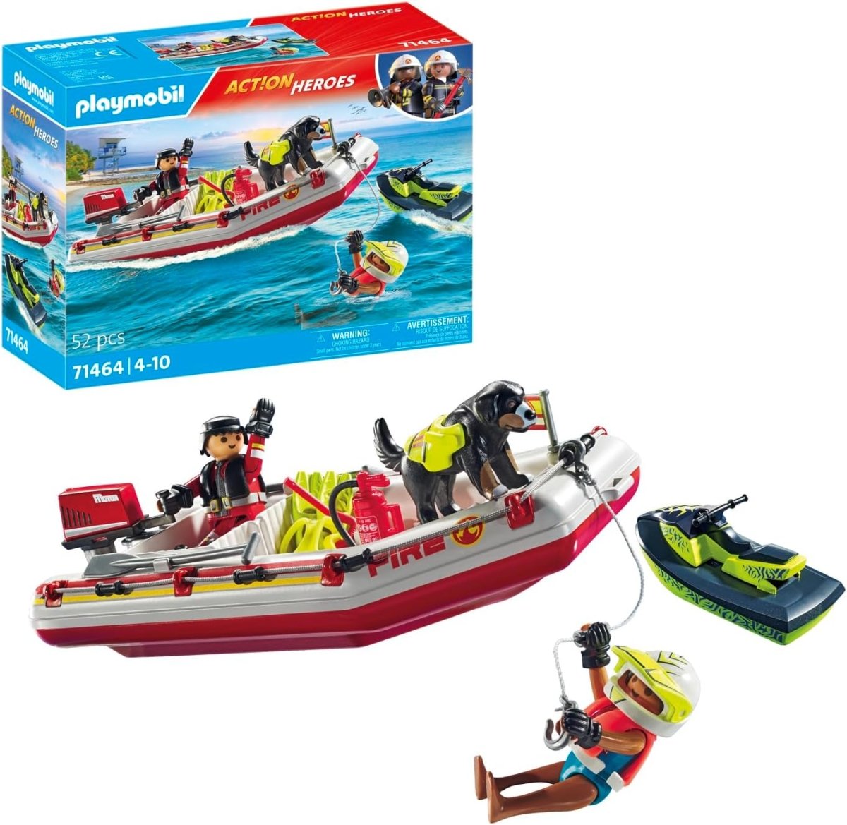 Action Heroes Fireboat With Aqua Scooter - Playmobil - The Toy Store