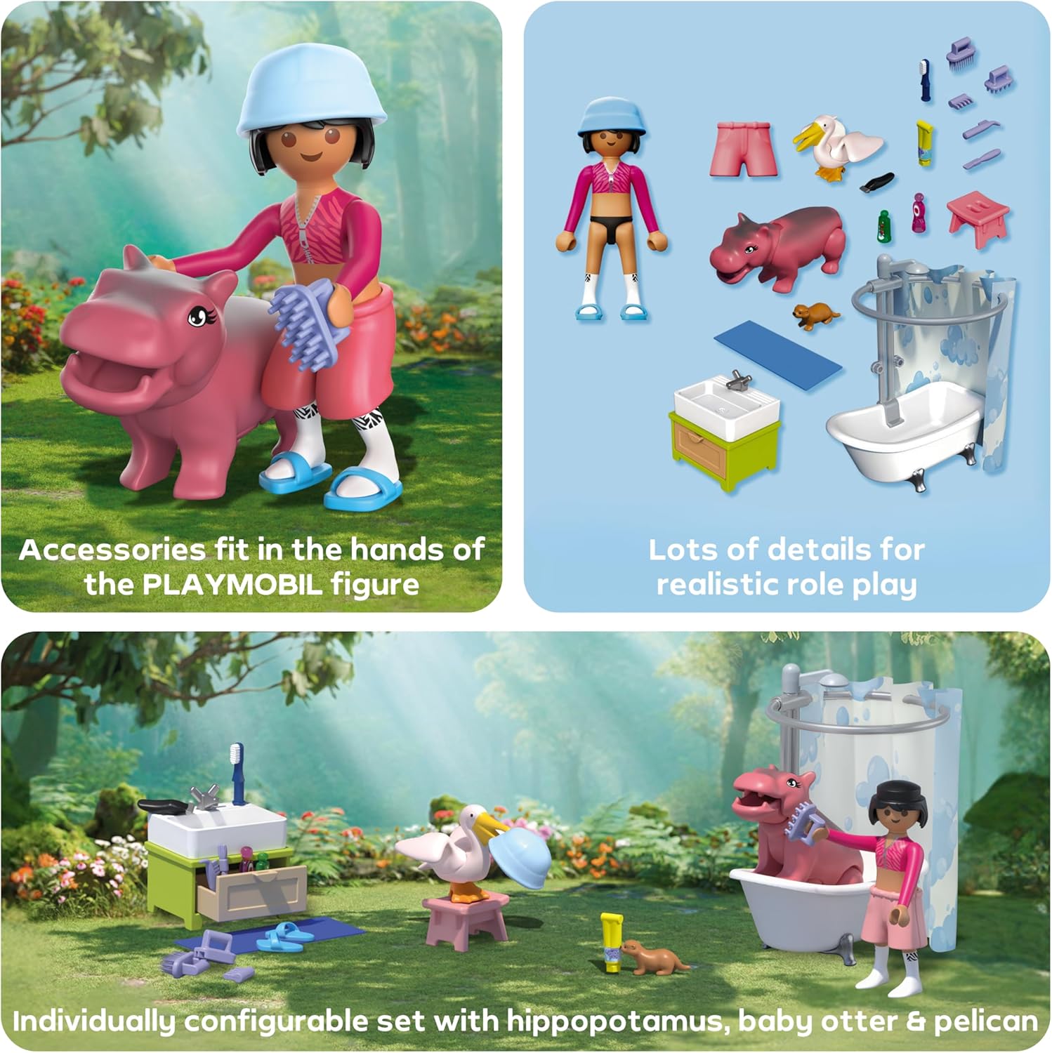 Animal Bathing Fun - Playmobil - The Toy Store