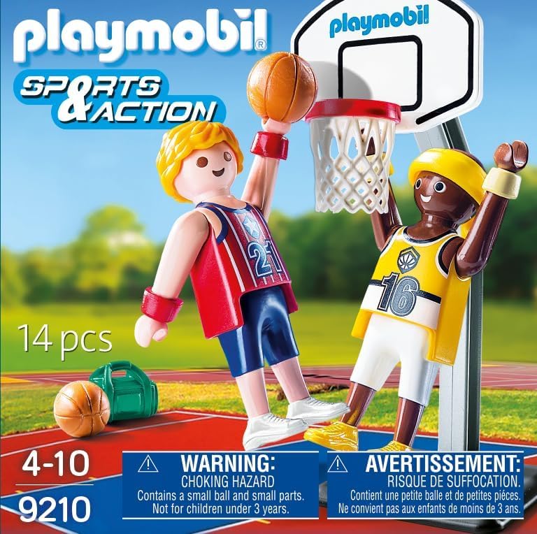 Basketball Players With Basket - Playmobil - The Toy Store