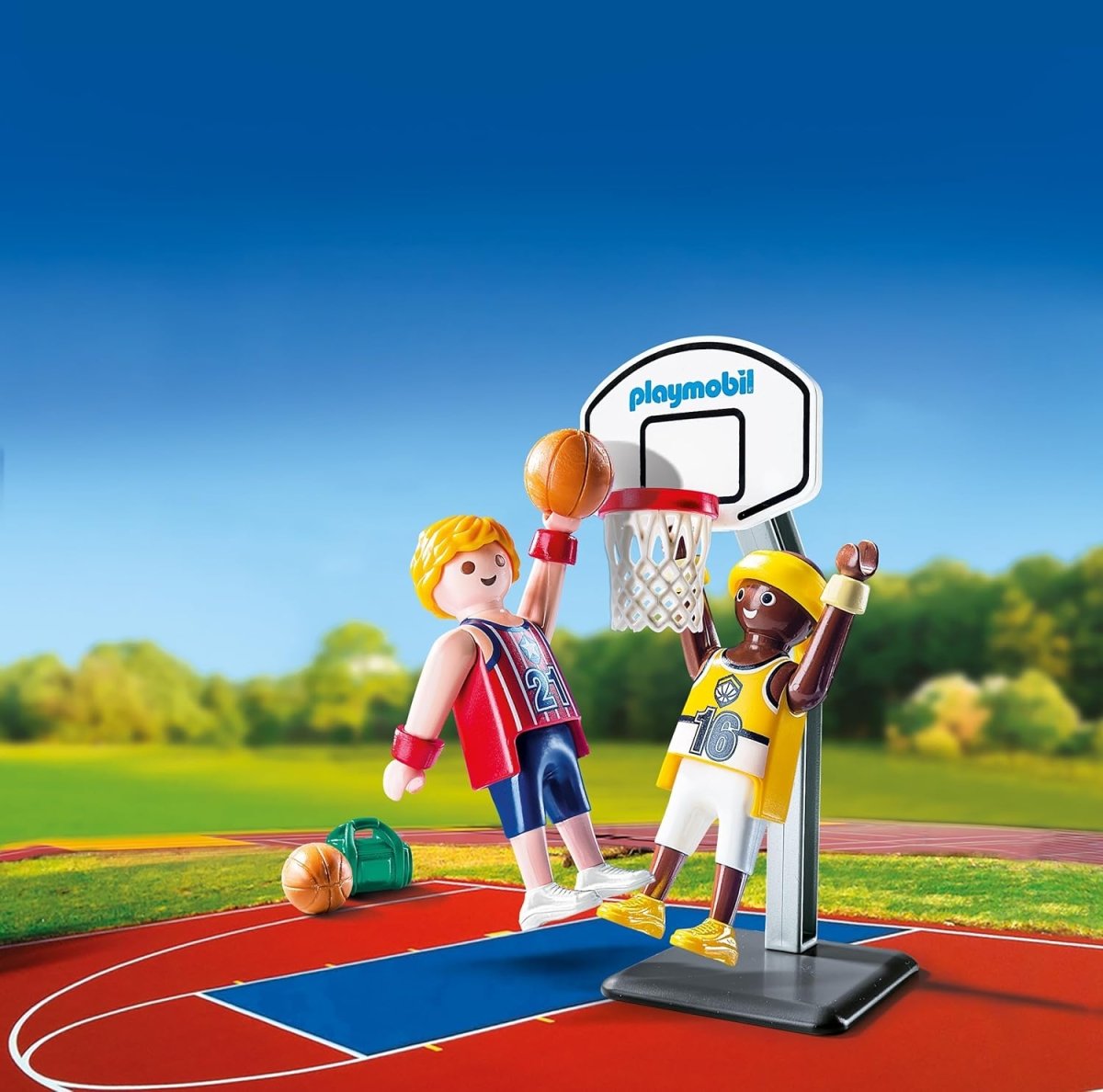 Basketball Players With Basket - Playmobil - The Toy Store