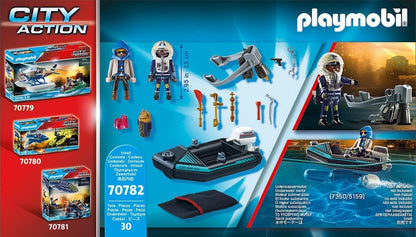 Ci Action Police Jet Pack With Boat - Playmobil - The Toy Store