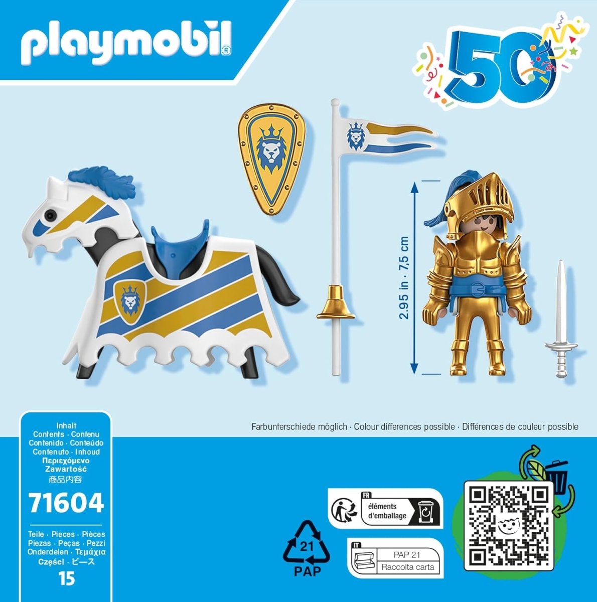 Knight 50Th Anniversary Toy Figure - Playmobil - The Toy Store