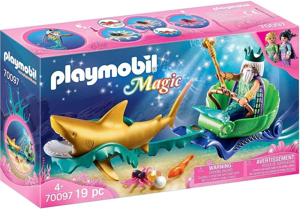 Mermaid King of The Sea With Shark Carriage - Playmobil - The Toy Store