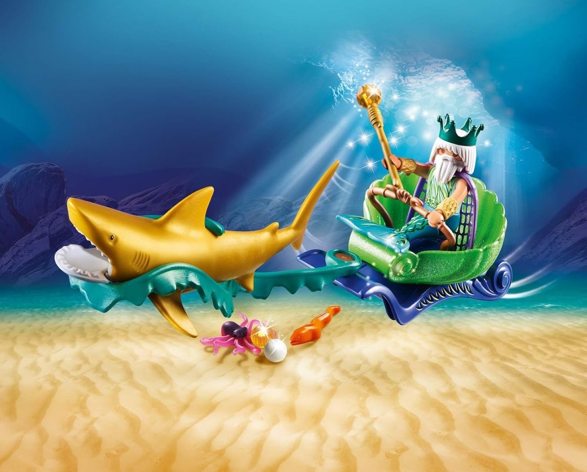 Mermaid King of The Sea With Shark Carriage - Playmobil - The Toy Store