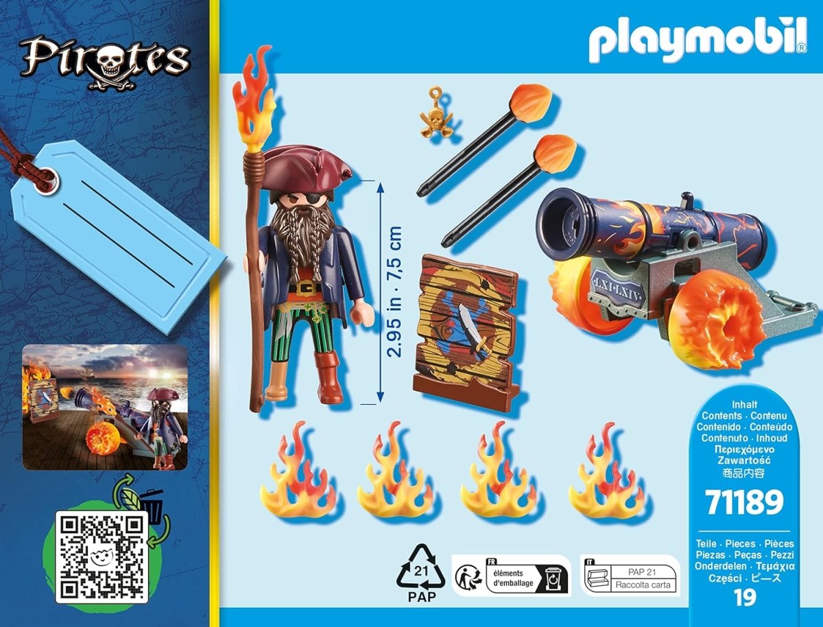 Pirate and Fire Cannon Set - Playmobil - The Toy Store