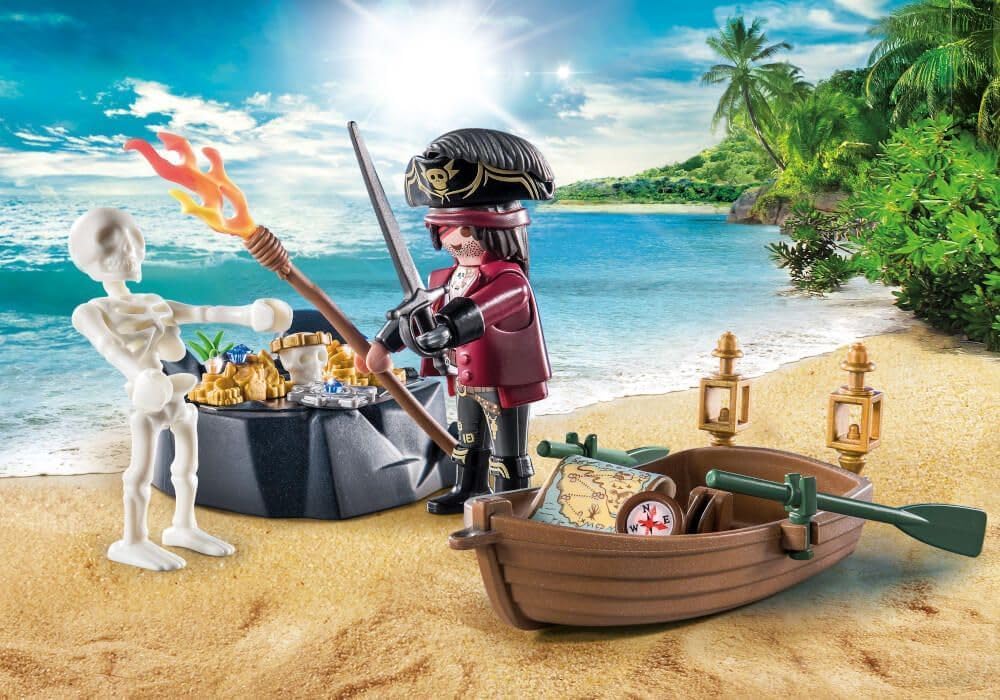 Starter Pack Pirate With Rowing Boat - Playmobil - The Toy Store