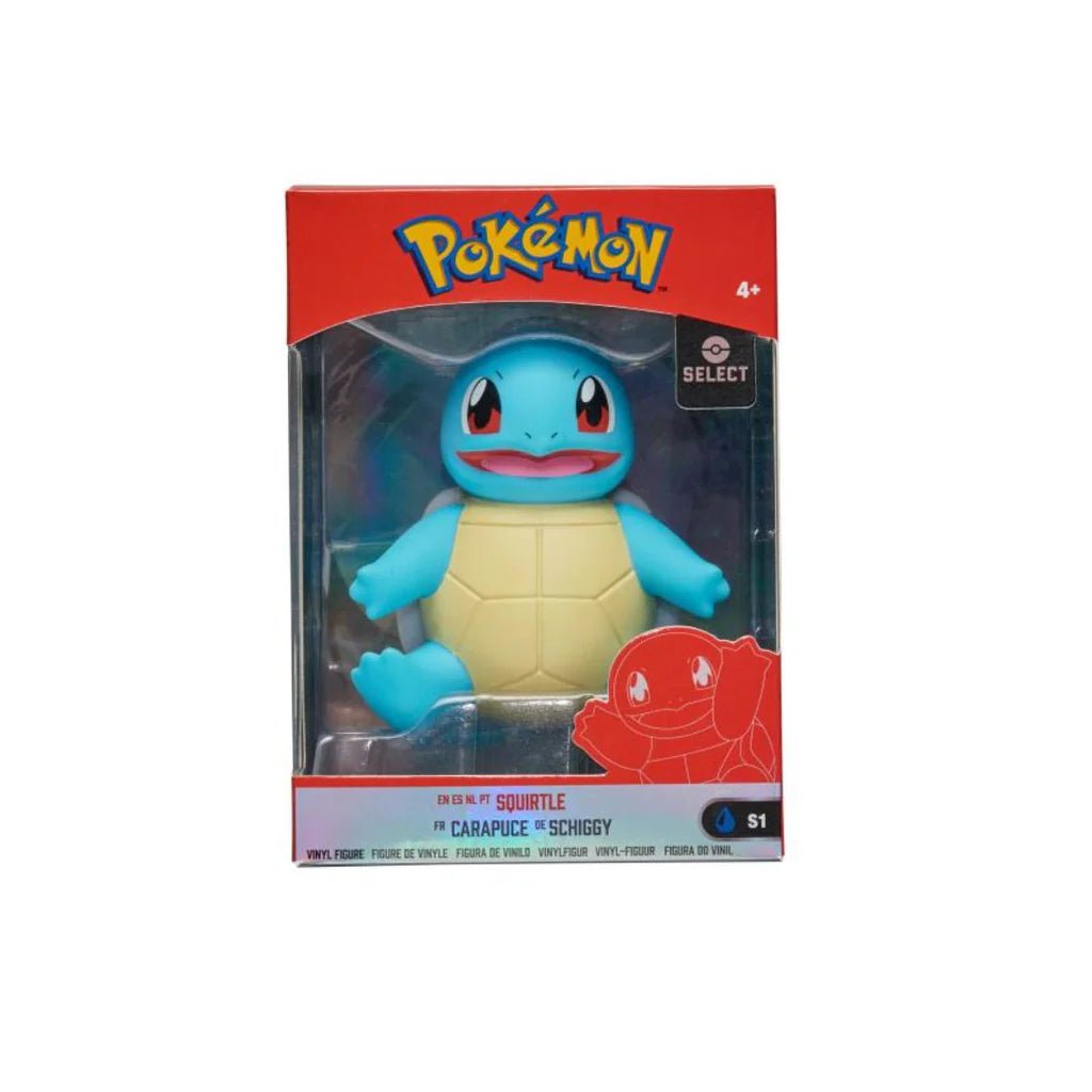 Vinyl figure pack Squirtle in retail box, blue turtle with cream belly and smiling face.