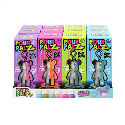 DIY Mini Paint Bear with Keychain - Pour Palz - The Toy Store