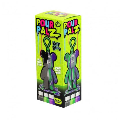 DIY Mini Paint Bear with Keychain - Pour Palz - The Toy Store