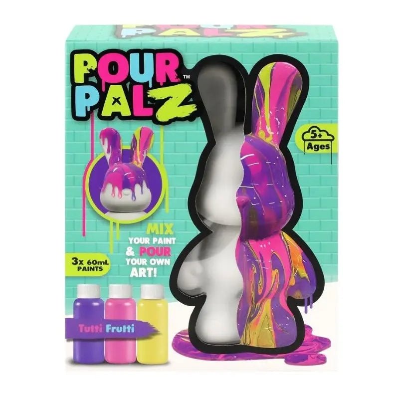 DIY Paint Bunny Vivid Violet Kit - Pour Palz - The Toy Store