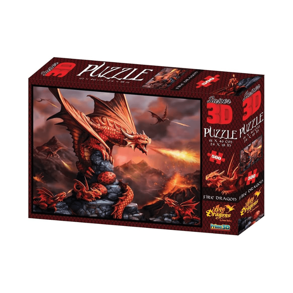 Anne Stokes Fire Dragon Puzzle - Prime 3D - The Toy Store