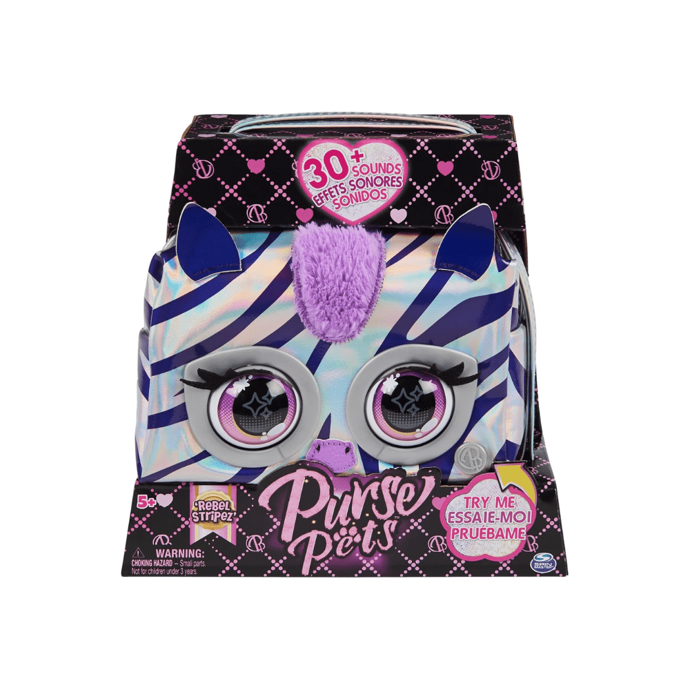 Metallic Magic Zebra - Purse Pets - The Toy Store