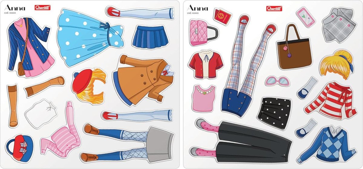 Magnetic Fashion Best Friends Dress Up - Quercetti - The Toy Store