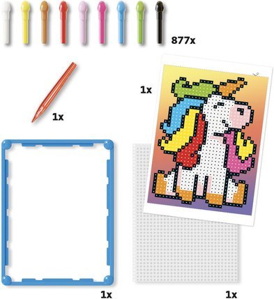 Pixel Art Basic Unicorn Kit - Quercetti - The Toy Store