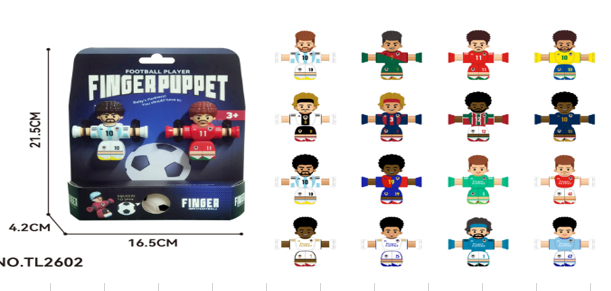 Finger Spinners Fußballspieler-Fingerpuppen: mehrere Designs für 2-Spieler-Spiel