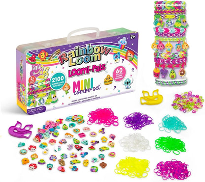 Loomi-Pals Mini Combo Bastelset mit bunten Gummibändern und Anhängern, 60 Stück