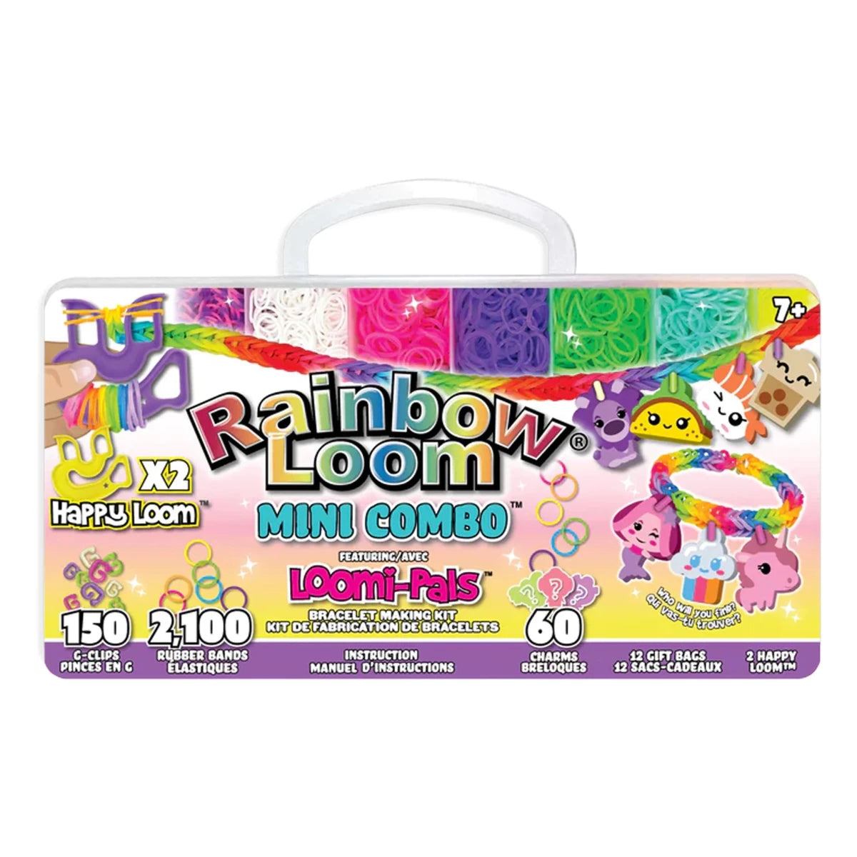 Rainbow Loom Loomi-Pals Mini Combo Packung mit bunten Gummibändern und Charms