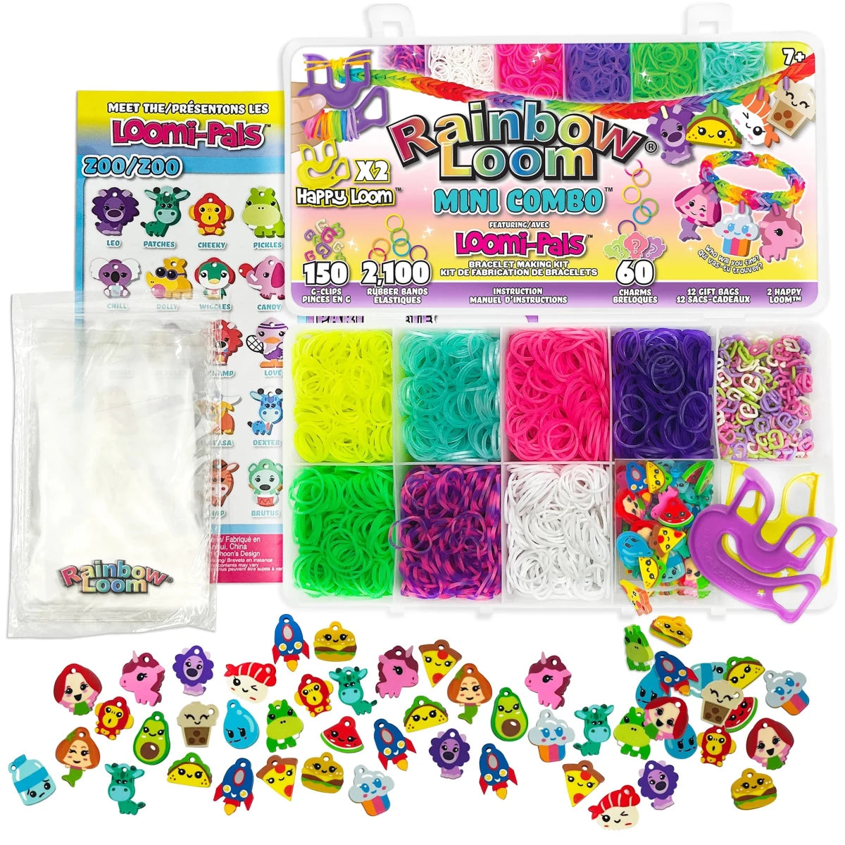 Loomi-Pals Mini Combo Set in Verpackung mit bunten Farben und Tieranhängern