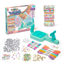 Wrapit Loom bracelet kit box with teal loom, bead pieces, and colorful thread bundles