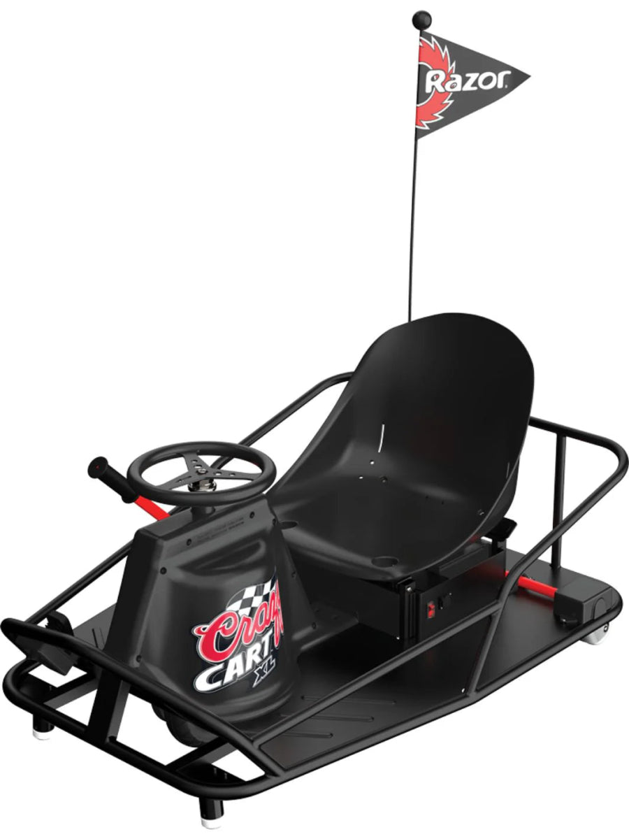 Razor Crazy Cart XL Electric Scooter, Black, One Size - Razor - The Toy Store