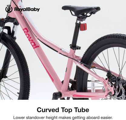 7 - 17 Kids Mountain Bike 24 Inch - Royal Baby - Blue - The Toy Store