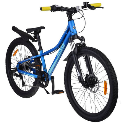 7 - 17 Kids Mountain Bike 24 Inch - Royal Baby - Blue - The Toy Store