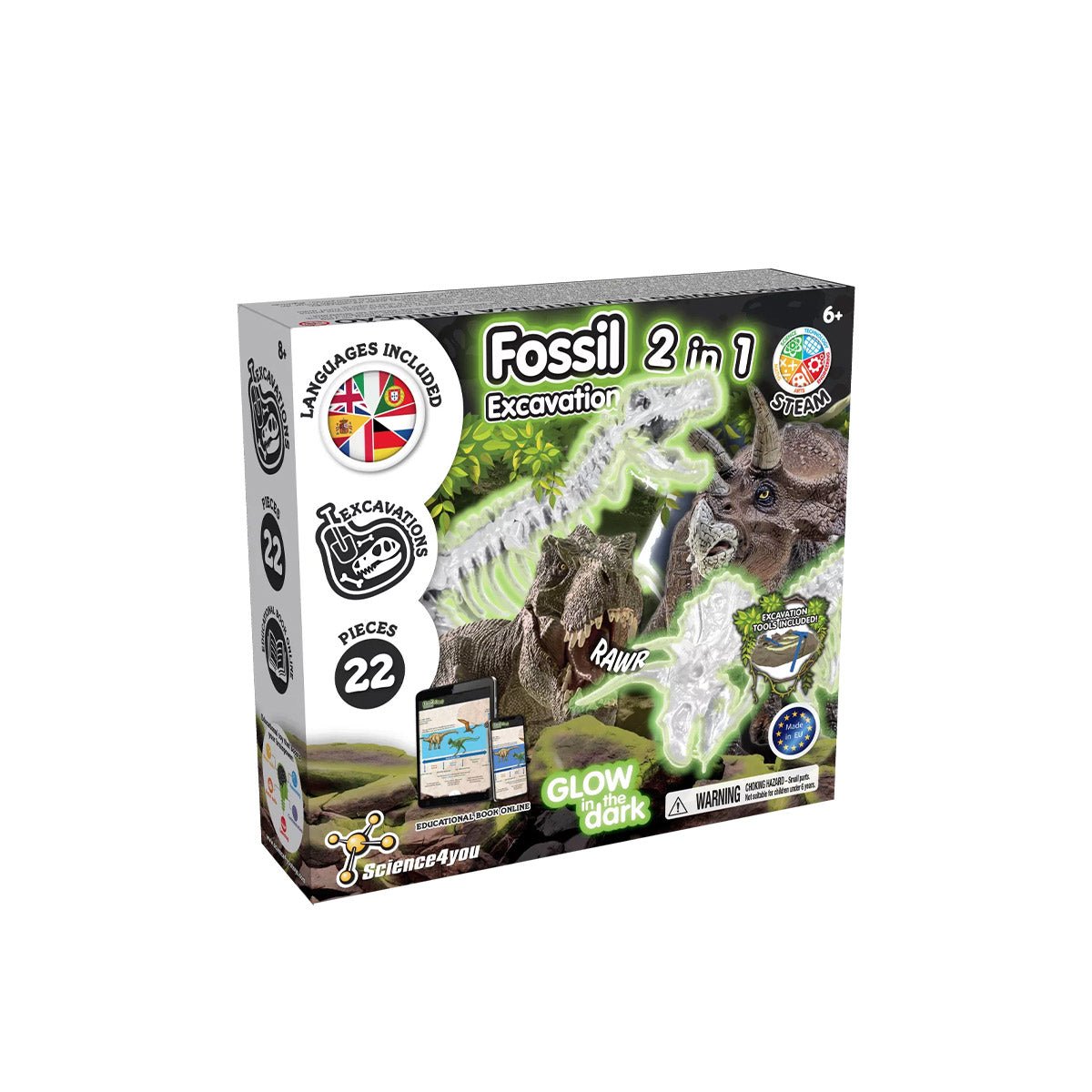2 - in - 1 Excavation Glow in The Dark - Science4you - The Toy Store