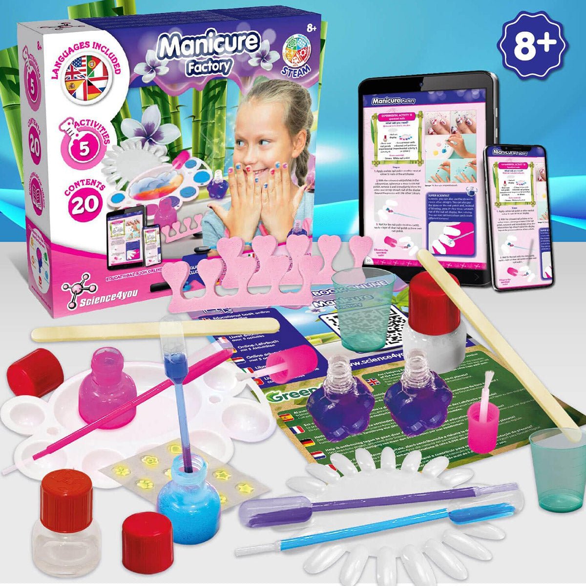 Manicure Kit For Girls - Science4you - The Toy Store