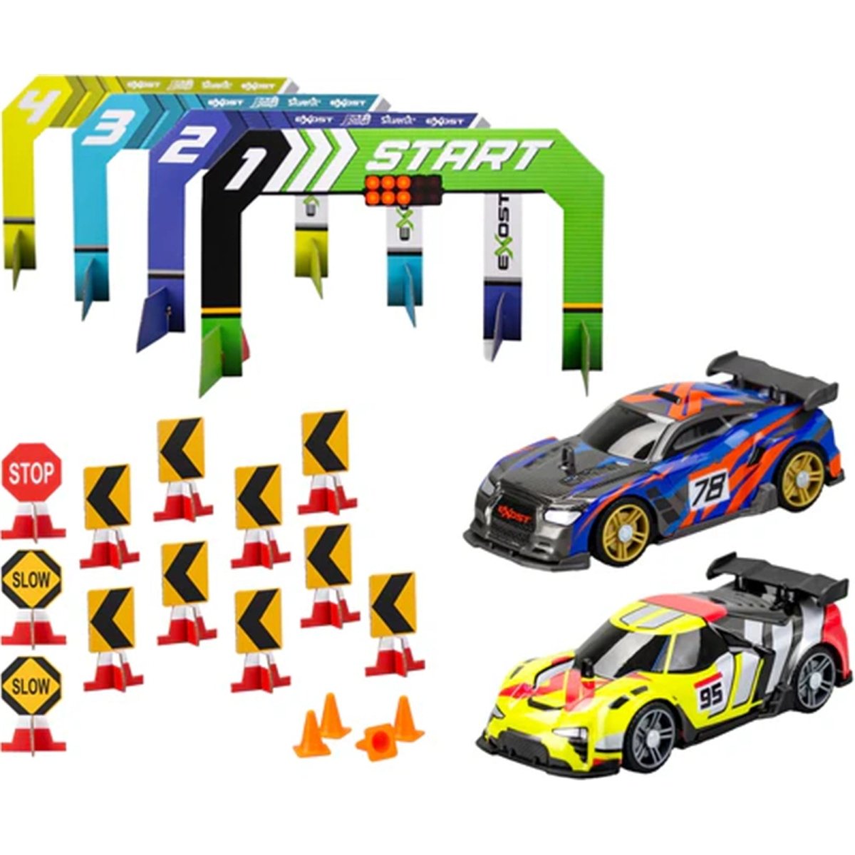 Exost Build 2 Drive Duo Pack Race Set 2 Cars - Silverlit - The Toy Store