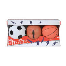 Set of 3 Balls Basketball, Rugby, and Football - Simba - The Toy Store