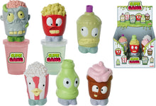 Slime heads squeeze figure set of six colorful character bottles with faces