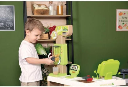 Fresh Market play checkout counter with green side unit and keypad