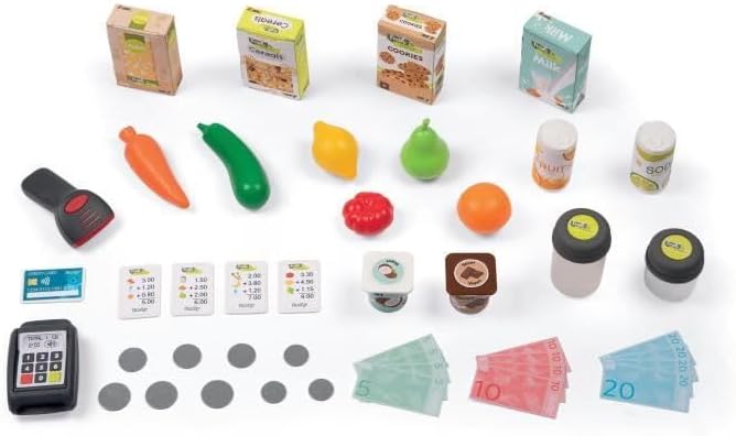 Fresh Market accessory set: play food, bills, coins and shopper scanner